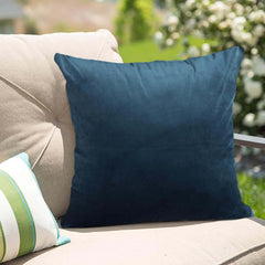 2 Pack 18" Navy Blue Soft Velvet Square Throw Pillow Cover