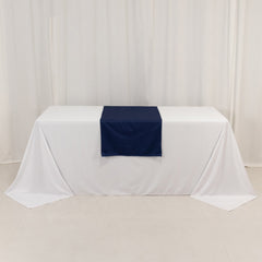 Wide Polyester 24"x72" Table Runner Navy Blue - Durable Trade Show Table Linen