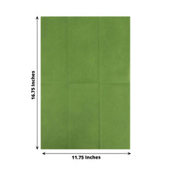 20-Pack Paper Linen-Like Napkins Olive Green - Disposable Hygienic Airlaid Guest Towels 8.5"x4"