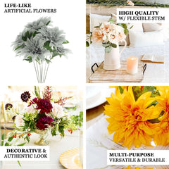 2 Bouquets 20" Orange Artificial Silk Dahlia Flower Spray Bushes