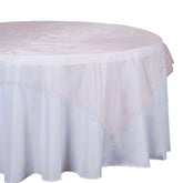 Organza 72"x72" Table Overlay Square Tablecloth Blush - Sheer Table Cover