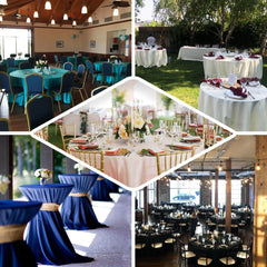 Polyester 132" Round Tablecloth Pink - Seamless Chic Table Cover