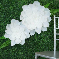 2 Pack 24" White Real-Like Soft Foam Craft Daisy Flower Heads