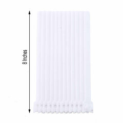 12 Pack 8" White Reusable Fastening Velcro Cable Ties, Adjustable Hook and Loop Cord Organization Straps