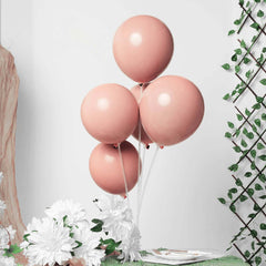 25 Pack 10" Matte Dusty Rose Double Stuffed Prepacked Latex Balloons
