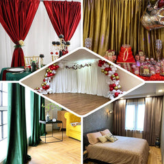 8ftx8ft Peacock Teal Premium Smooth Velvet Event Curtain Drapes, Privacy Backdrop Event Panel with Rod Pocket