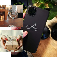 12 Pack 1.5" Clear Rhinestone Monogram Letter Jewel Sticker Self Adhesive DIY Diamond Decor - E