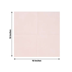 20-Pack Paper Linen-Like Cocktail Napkins Blush - Disposable 5"x5" Airlaid Soft Napkins