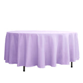 Polyester 108" Round Tablecloth Lavander Lilac - Wrinkle-Resistant Table Cover