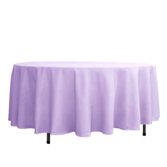 Polyester 108" Round Tablecloth Lavander Lilac - Wrinkle-Resistant Table Cover