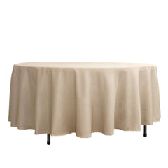Polyester 108" Round Tablecloth Nude - Wrinkle-Resistant Table Cover