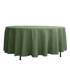 Polyester 108" Round Tablecloth Olive Green - Wrinkle-Resistant Table Cover