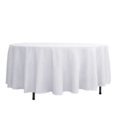 Polyester 108" Round Tablecloth White - Wrinkle-Resistant and Stylish Table Cover