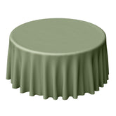 Polyester 120" Round Tablecloth Dusty Sage Green - Seamless Wrinkle-Resistant Table Cover