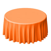 Polyester 120" Round Tablecloth Orange - Seamless Wrinkle-Resistant Table Cover
