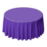 Polyester 120" Round Tablecloth Purple - Seamless Wrinkle-Resistant Table Cover