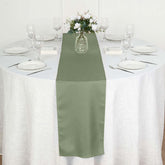 Polyester 12"x108" Table Runner Dusty Sage Green - Durable & Wrinkle-Resistant Table Decor