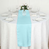 Polyester 12"x108" Table Runner Light Blue - Durable & Wrinkle-Resistant Table Decor