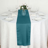 Polyester 12"x108" Table Runner Peacock Teal - Durable & Wrinkle-Resistant Table Decor
