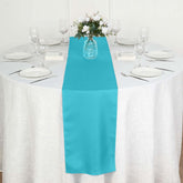 Polyester 12"x108" Table Runner Turquoise - Durable & Wrinkle-Resistant Table Decor