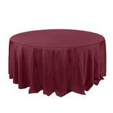 Polyester 132" Round Tablecloth Burgundy - Seamless Chic Design Table Cover