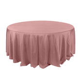 Polyester 132" Round Tablecloth Dusty Rose - Seamless Chic Table Cover