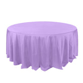 Polyester 132" Round Tablecloth Lavender Lilac - Seamless Chic Table Cover