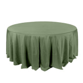 Polyester 132" Round Tablecloth Olive Green - Seamless Chic Table Cover