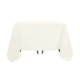 Polyester Square 90"x90" Tablecloth Ivory - Wrinkle-Resistant & Durable Table Cover
