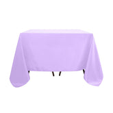 Polyester Square 90"x90" Tablecloth Lavender Lilac - Wrinkle-Resistant & Durable Table Cover