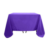 Polyester Square 90"x90" Tablecloth Purple - Wrinkle-Resistant & Durable Table Cover