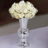 Polystone Urn Floor Vase Mosaic Mirror Design Silver - Stylish Decorative Centerpiece for Weddings 2ft