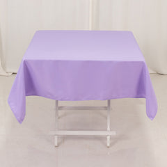 Premium Polyester 54"x54" Square Tablecloth Lavender Lilac - Stain and Wrinkle-Resistant 220GSM Table Cover
