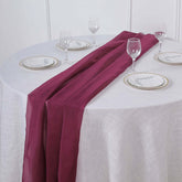 Premium Chiffon 6ft Table Runner Burgundy - Flowy & Lightweight Table Decor