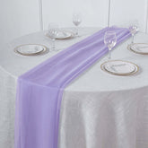 Premium Chiffon 6ft Table Runner Lavender Lilac - Flowy & Lightweight Table Decor
