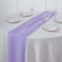 Premium Chiffon 6ft Table Runner Lavender Lilac - Flowy & Lightweight Table Decor