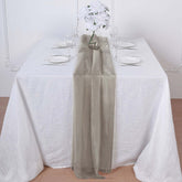 Premium Chiffon 6ft Table Runner Natural - Flowy & Lightweight Table Decor