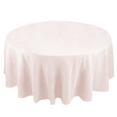 Premium Polyester 108" Round Tablecloth Blush - Wrinkle-Resistant 220GSM Table Cover