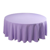 Premium Polyester 108" Round Tablecloth Lavander Lilac - Wrinkle-Resistant 220GSM Table Cover