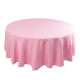 Premium Polyester 108" Round Tablecloth Pink - Wrinkle-Resistant 220GSM Table Cover