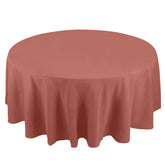Premium Polyester 108" Round Tablecloth Terracotta (Rust) - Wrinkle-Resistant 220GSM Table Cover