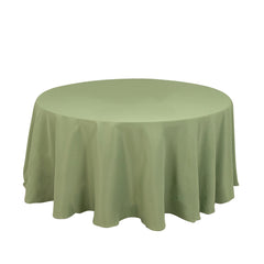 Premium Polyester 120" Round Tablecloth Sage Green - Seamless 220GSM Wrinkle-Resistant Table Cover