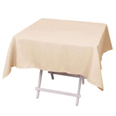Premium Polyester 54"x54" Square Tablecloth Beige - Stain and Wrinkle-Resistant 220GSM Table Cover