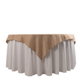 Premium Polyester 54"x54" Table Overlay Square Tablecloth Nude - 220GSM Stain and Wrinkle-Resistant Table Topper