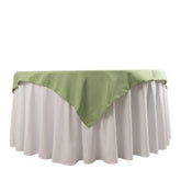 Premium Polyester 54"x54" Table Overlay Square Tablecloth Sage Green - Stain and Wrinkle-Resistant 220GSM Table Topper