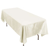 Premium Polyester 60"x102" Rectangle Tablecloth Ivory - Durable 220GSM Wrinkle-Resistant Table Cover