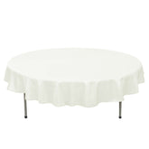 Premium Polyester 70" Round Tablecloth Ivory - Stain and Wrinkle-Resistant 220GSM Table Cover