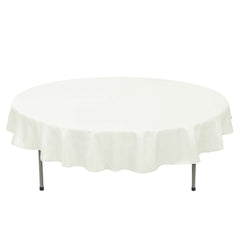 Premium Polyester 70" Round Tablecloth Ivory - Stain and Wrinkle-Resistant 220GSM Table Cover