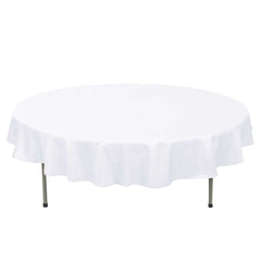 Premium Polyester 70" Round Tablecloth White - Stain and Wrinkle-Resistant 220GSM Table Cover for Weddings & Events