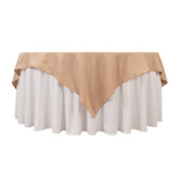 Premium Polyester 70"x70" Table Overlay Square Tablecloth Nude 220GSM Wrinkle-Resistant Table Cover
